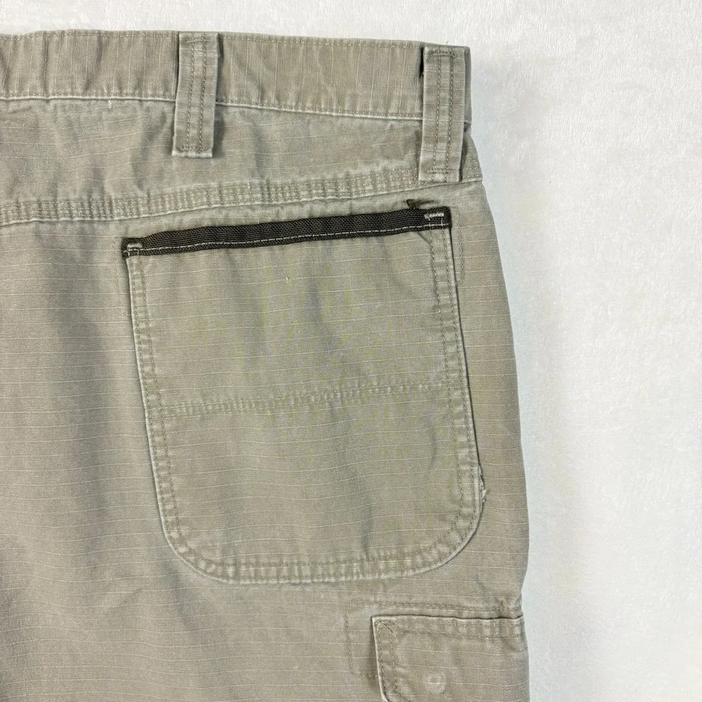 Wrangler Riggs Workwear Cargo Shorts Mens‎ 42 Khaki Good Ripstop Utility